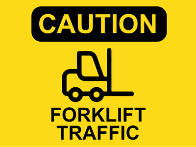 Custom Outdoor Yard Signs Multiple Sizes Caution Forklift Traffic