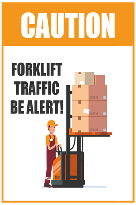Custom Outdoor Yard Signs Multiple Sizes Forklift Traffic Alert
