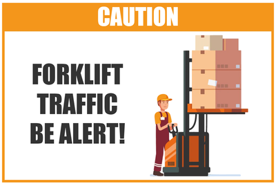 Custom Outdoor Yard Signs Multiple Sizes Forklift Traffic Alert