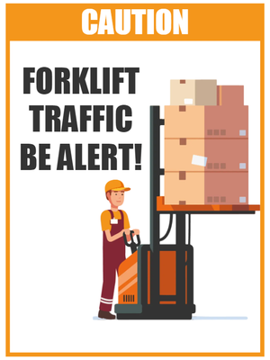 Custom Outdoor Yard Signs Multiple Sizes Forklift Traffic Alert