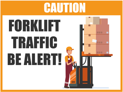 Custom Outdoor Yard Signs Multiple Sizes Forklift Traffic Alert