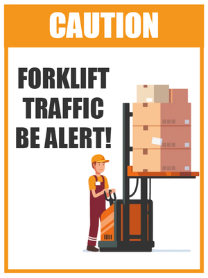 Custom Outdoor Yard Signs Multiple Sizes Forklift Traffic Alert