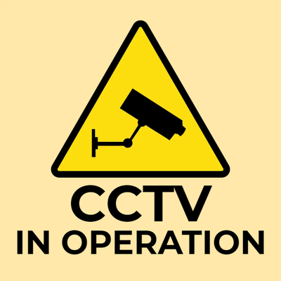 Custom Outdoor Yard Signs Multiple Sizes CCTV In Operation