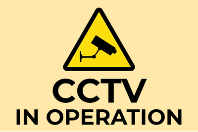 Custom Outdoor Yard Signs Multiple Sizes CCTV In Operation