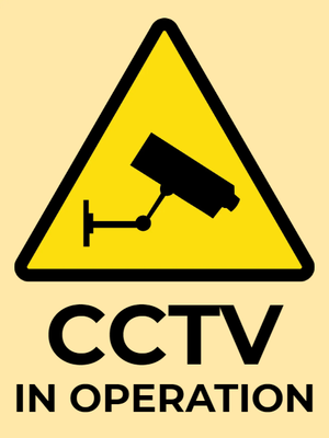 Custom Outdoor Yard Signs Multiple Sizes CCTV In Operation