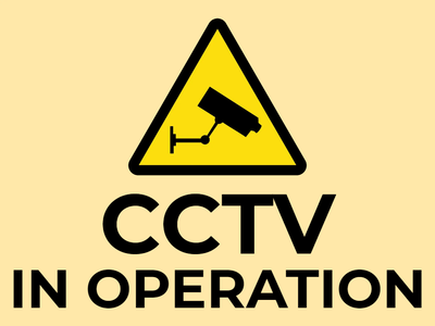 Custom Outdoor Yard Signs Multiple Sizes CCTV In Operation
