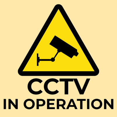 Custom Outdoor Yard Signs Multiple Sizes CCTV In Operation