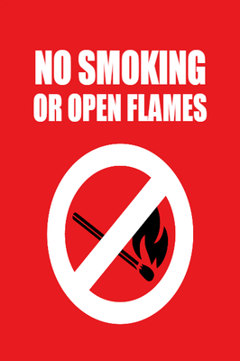Custom Outdoor Yard Signs Multiple Sizes No Smoking or Open Flames