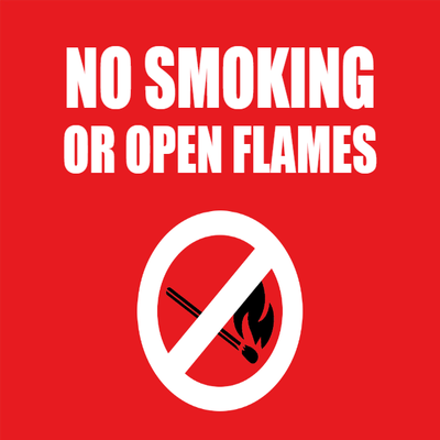 Custom Outdoor Yard Signs Multiple Sizes No Smoking or Open Flames