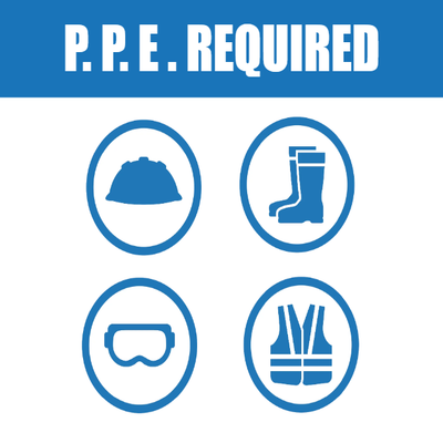 Custom Outdoor Yard Signs Multiple Sizes PPE Required