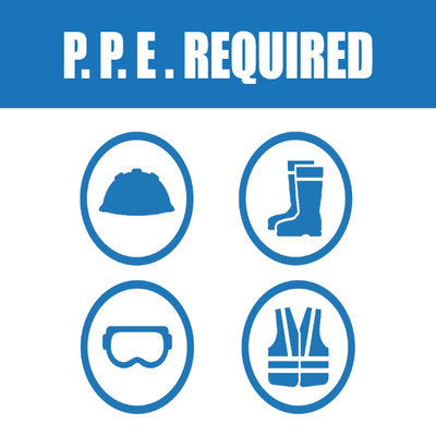 Custom Outdoor Yard Signs Multiple Sizes PPE Required