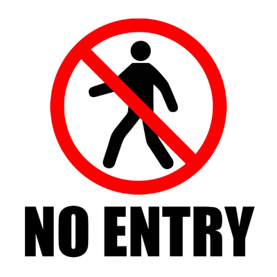 Custom Outdoor Yard Signs Multiple Sizes No Entry