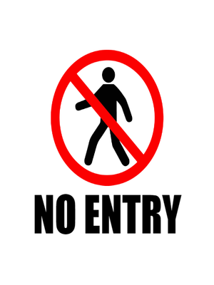 Custom Outdoor Yard Signs Multiple Sizes No Entry
