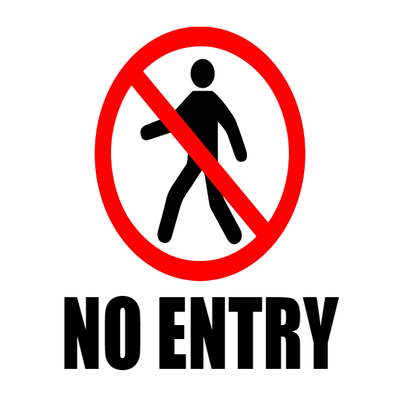 Custom Outdoor Yard Signs Multiple Sizes No Entry