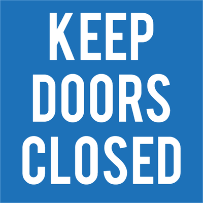 Custom Outdoor Yard Signs Multiple Sizes Road Work Keep Doors Closed