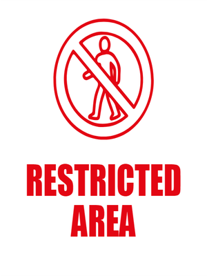 Custom Outdoor Yard Signs Multiple Sizes Restricted Area