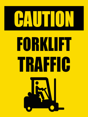 Custom Outdoor Yard Signs Multiple Sizes Forklift Caution Traffic