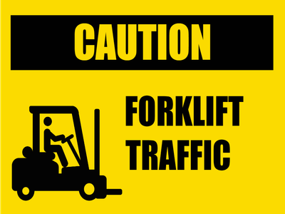 Custom Outdoor Yard Signs Multiple Sizes Forklift Caution Traffic