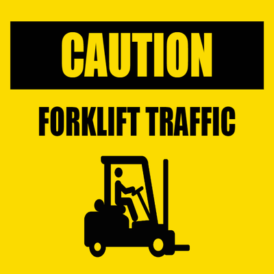 Custom Outdoor Yard Signs Multiple Sizes Forklift Caution Traffic