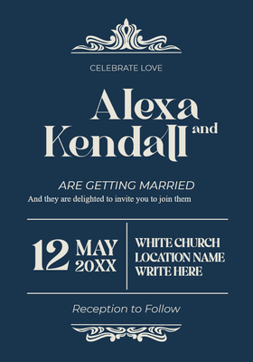 Custom Wedding Stationery Multiple Sizes Invitation