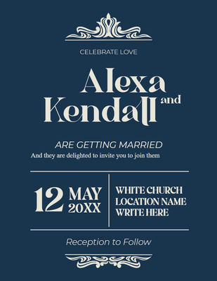 Custom Wedding Stationery Multiple Sizes Invitation