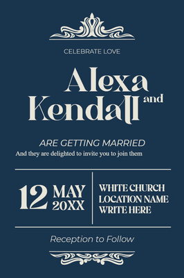Custom Wedding Stationery Multiple Sizes Invitation