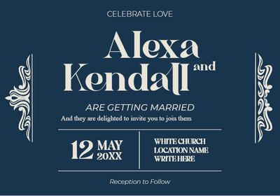 Custom Wedding Stationery Multiple Sizes Invitation