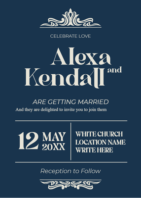Custom Wedding Stationery Multiple Sizes Invitation