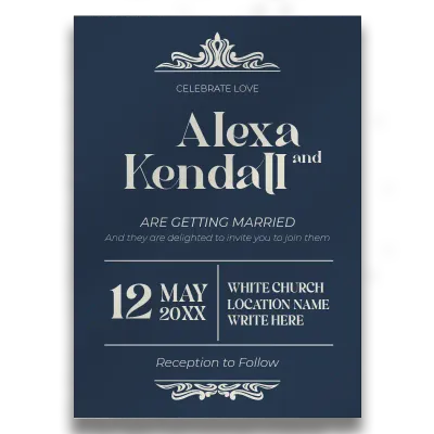 Custom Wedding Stationery Multiple Sizes Invitation