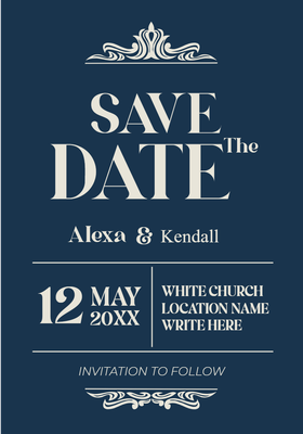 Custom Wedding Stationery Multiple Sizes Save the Date