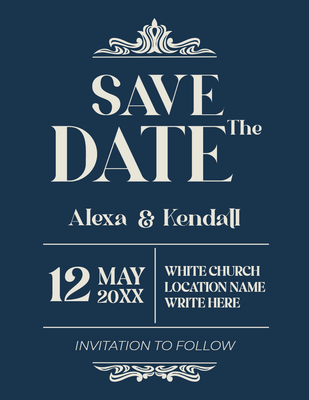 Custom Wedding Stationery Multiple Sizes Save the Date