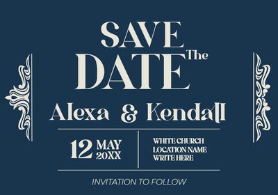 Custom Wedding Stationery Multiple Sizes Save the Date