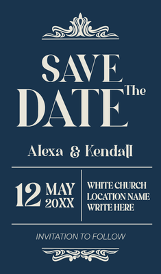 Custom Wedding Stationery Multiple Sizes Save the Date