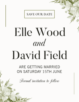 Custom Wedding Stationery Multiple Sizes Save the Date