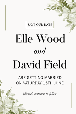 Custom Wedding Stationery Multiple Sizes Save the Date