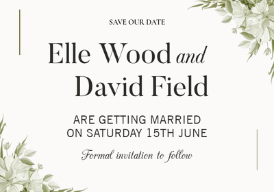 Custom Wedding Stationery Multiple Sizes Save the Date