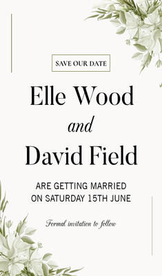 Custom Wedding Stationery Multiple Sizes Save the Date