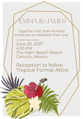 Custom Wedding Stationery Multiple Sizes Emma & James