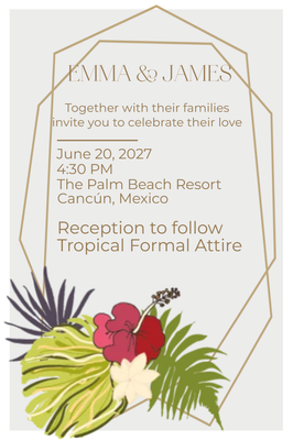 Custom Wedding Stationery Multiple Sizes Emma & James