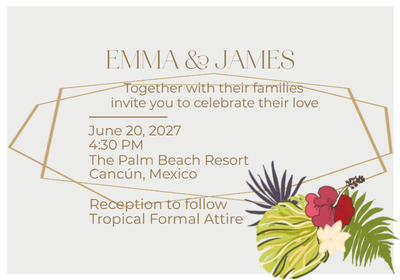Custom Wedding Stationery Multiple Sizes Emma & James