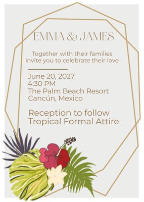 Custom Wedding Stationery Multiple Sizes Emma & James