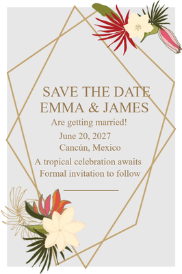 Custom Wedding Stationery Multiple Sizes Getting Married