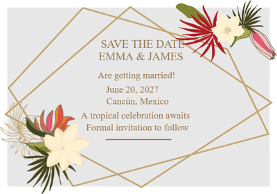 Custom Wedding Stationery Multiple Sizes Getting Married