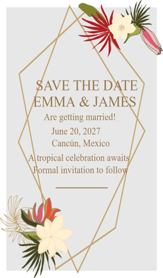 Custom Wedding Stationery Multiple Sizes Getting Married