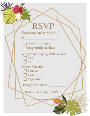 Custom Wedding Stationery Multiple Sizes Joyfull Accepts