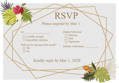 Custom Wedding Stationery Multiple Sizes Joyfull Accepts