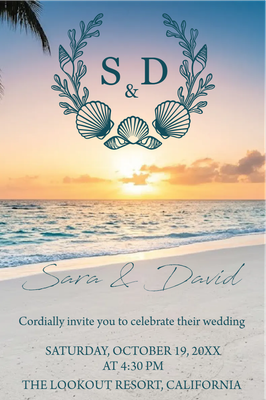 Custom Wedding Stationery Multiple Sizes Sara & David