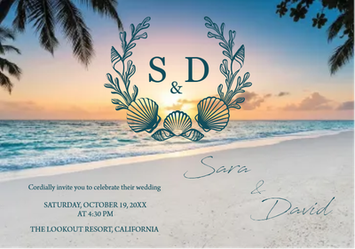 Custom Wedding Stationery Multiple Sizes Sara & David