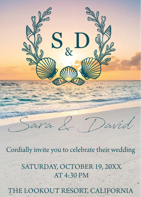 Custom Wedding Stationery Multiple Sizes Sara & David
