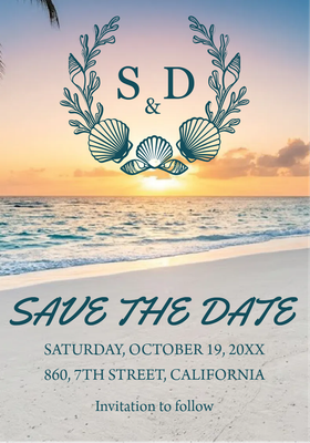 Custom Wedding Stationery Multiple Sizes S & D